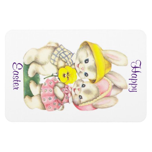 Jongen en meisjes Bunnies Magnet Magneet (Horizontaal)