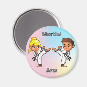 Jongen en meisjes in de krijgskunst magneet (Voorkant / Achterkant)