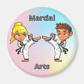 Jongen en meisjes in de krijgskunst magneet (Voorkant)