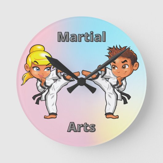 Jongen en meisjes in de krijgskunst ronde klok (Voorkant)