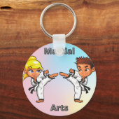 Jongen en meisjes in de krijgskunst sleutelhanger (Voorkant)