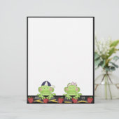 Jongen en meisjes Kikker School Leraar Fun Letterh (Staand voorkant)