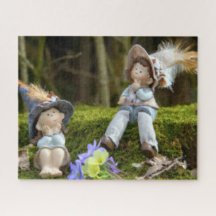 Jongen en meisjes op Moss Legpuzzel