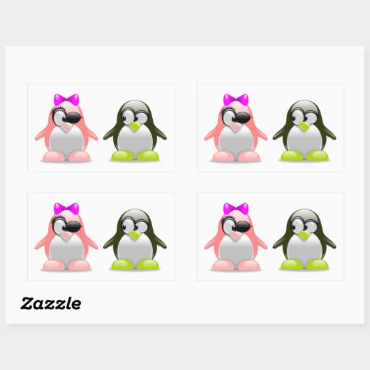 Jongen en meisjes Pinguins Sticker (Vel)