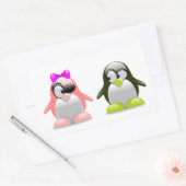 Jongen en meisjes Pinguins Sticker (Envelop)