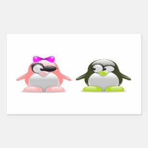 Jongen en meisjes Pinguins Sticker