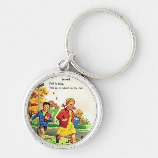 Jongen en meisjes Terug naar school Sleutelhanger (Voorkant)