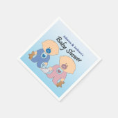 Jongen en meisjes tweeling Baby shower servetten (Hoek)