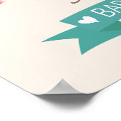 Jongen en meisjes Twindenergie en Blauwgroen Baby  Poster (Hoek)