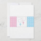 Jongen en meisjes Twinins Baptism Invitation Kaart (Achterkant)