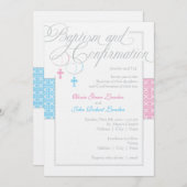 Jongen- en meisjesbaptisme en -bevestiging kaart (Voorkant / Achterkant)