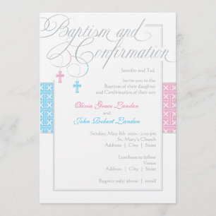 Jongen- en meisjesbaptisme en -bevestiging kaart