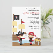 Jongen- en meisjespiraatuitvindingen kaart (Staand voorkant)