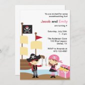 Jongen- en meisjespiraatuitvindingen kaart (Voorkant / Achterkant)