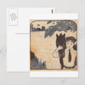 Jongen en paard briefkaart (Voorkant / Achterkant)