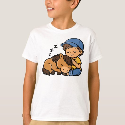 Jongen en Paard T-shirt (Voorkant)