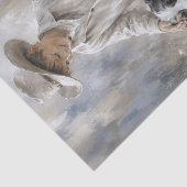 Jongen en ranchhond decoupage tissuepapier (Detail)
