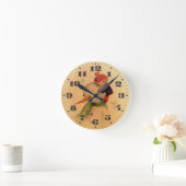 Jongen en sneeuwman ronde klok (Huis)