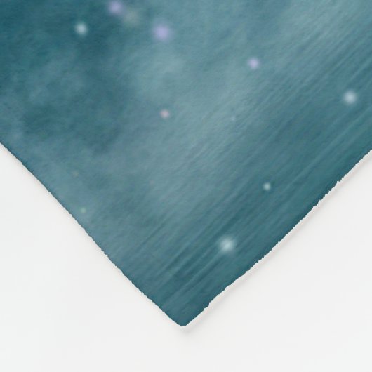 Jongen en zeepaardje Vist op de maan Fleece Deken (Hoek)