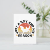 Jongen en zijn baarddraken reptiel liefhebber cita briefkaart (Staand voorkant)