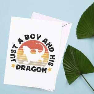 Jongen en zijn baarddraken reptiel liefhebber cita briefkaart