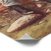  jongen en zijn dikke kip poster (Hoek)