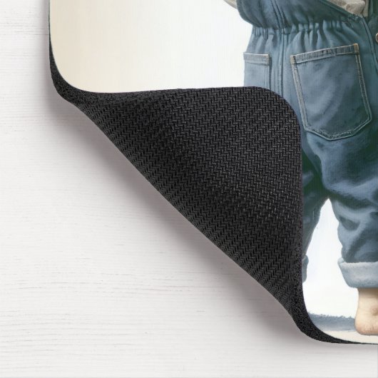 Jongen en Zijn Grote Hond Muismat (Hoek)