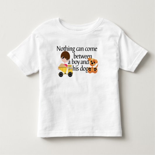 Jongen en z'n hond. Toddler Fine Jersey T-Shirt (Voorkant)