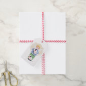 Jongen Engel met Lam geschenklabel Cadeaulabel (Met Touw)