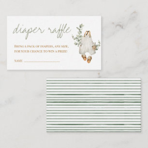Jongen Eucalyptus Boho minimalistisch luierriffel Informatiekaartje