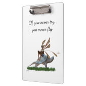 Jongen Fairy Riding Op Schildpad Klembord (Links)