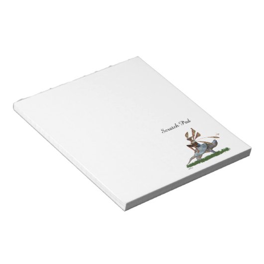 Jongen Fairy Riding Op Turtle Notitieblok (Schuin)