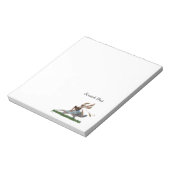 Jongen Fairy Riding Op Turtle Notitieblok (Linkerzijde)