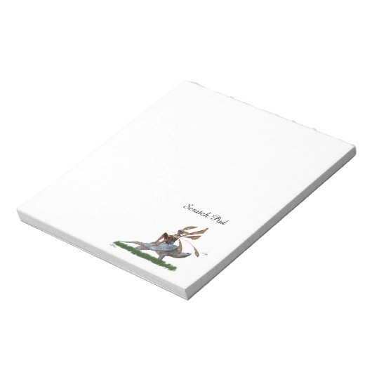 Jongen Fairy Riding Op Turtle Notitieblok (Linkerzijde)