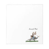 Jongen Fairy Riding Op Turtle Notitieblok (Voorkant)