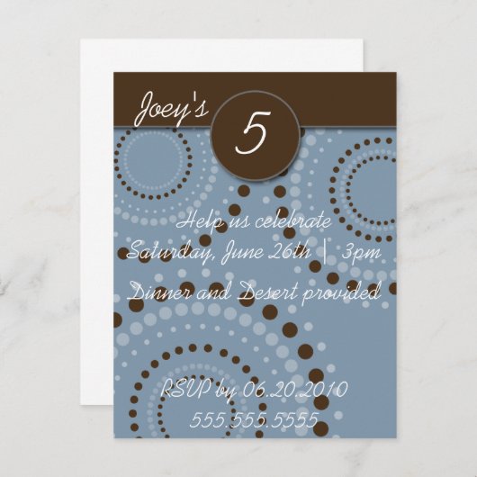 Jongen-feest-uitvindingen Kaart (Voorkant / Achterkant)