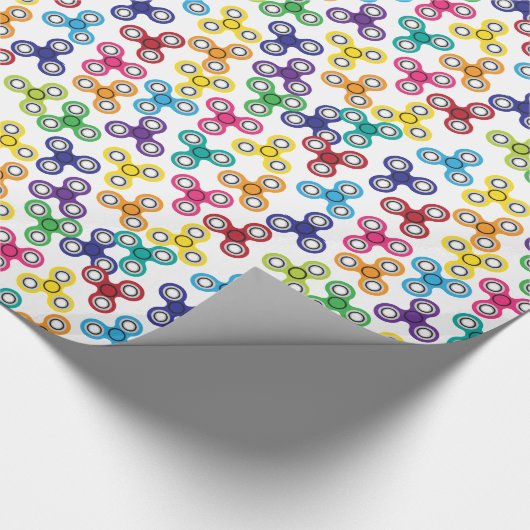 Jongen Fidget Spinner Birthday Party Cadeaupapier (Hoek)