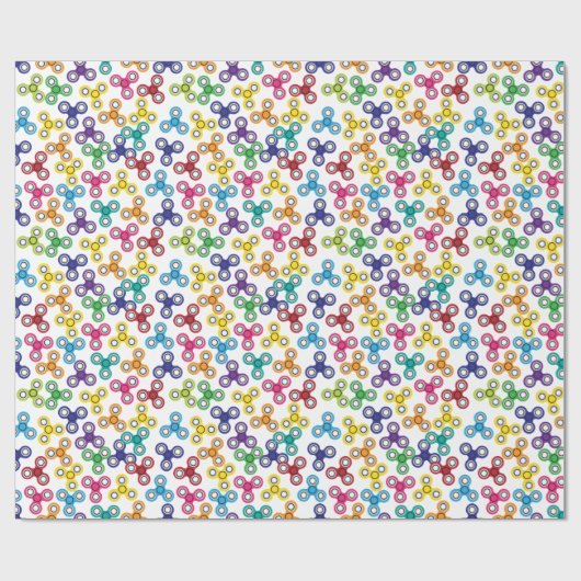 Jongen Fidget Spinner Birthday Party Cadeaupapier (Vlak)