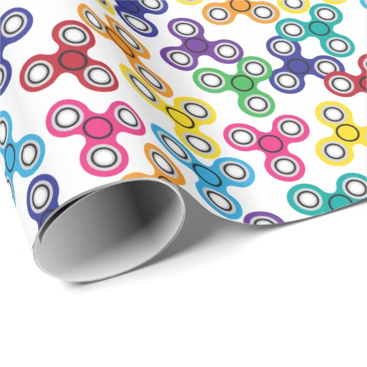 Jongen Fidget Spinner Birthday Party Cadeaupapier (Rol Hoek)