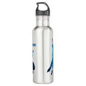 Jongen figuur skaterwaterfles - Blauwe sterren Waterfles (Achterkant)