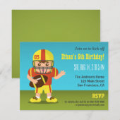 Jongen Football Birthday Party-uitnodigingen Kaart (Voorkant / Achterkant)