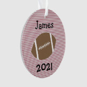 Jongen Football Jaar in Review Ornament (voorkant)