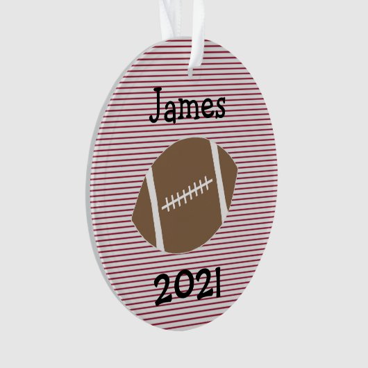Jongen Football Jaar in Review Ornament (voorkant)