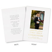 Jongen Foto script First Heilige Communist Gold Folie Uitnodiging
