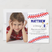 Jongen Foto Sports Party Baseball Birthday Kaart (Voorkant)