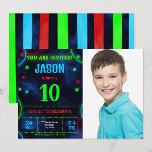 Jongen foto uitnodiging