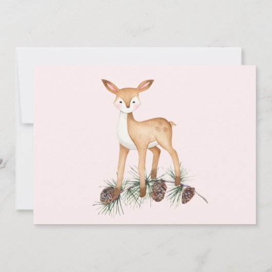 Jongen Foto Woodland Dieren 1e Verjaardag Kaart (Achterkant)