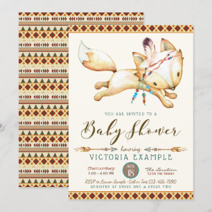 Jongen Fox Baby Shower-uitvindingen Kaart