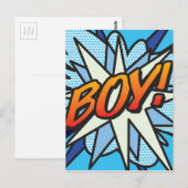 Jongen Fun Retro Stripboek Pop Art Briefkaart (Voorkant / Achterkant)