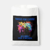 Jongen Gamer Blauw Videogame Party Favorieten Bedankzakje (Voorkant)